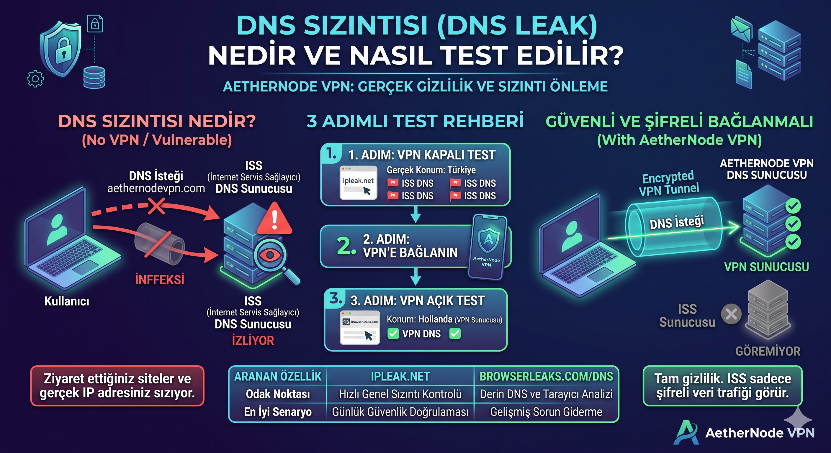 DNS Sızıntısı Nasıl Test Edilir? Adım Adım Rehber